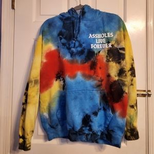 Tyedye Assholes Live Forever Hoodie